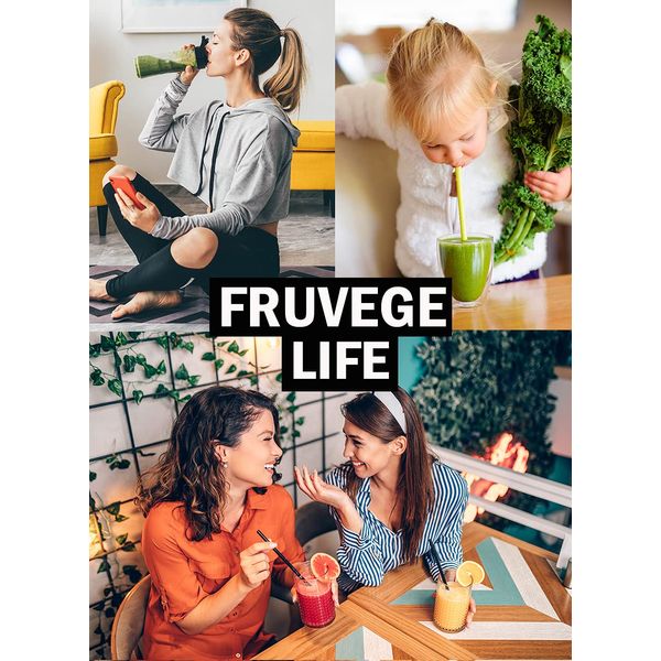 (D Set) FRUVEGE Lucky Bag, Chia Seed x Smoothie (10.6 oz (300 g) x 5 Bags, Approximately 250 Cups, Shaker Present, Full Vegi, Acai, Pineapple, Berry, Diet Food, Diet Enzyme (D Set)