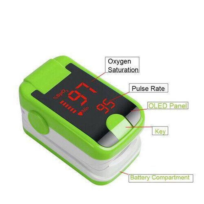 Medical-grade Finger Pulse Oximeter SpO2 Checker for Oxygen  Heart Rate