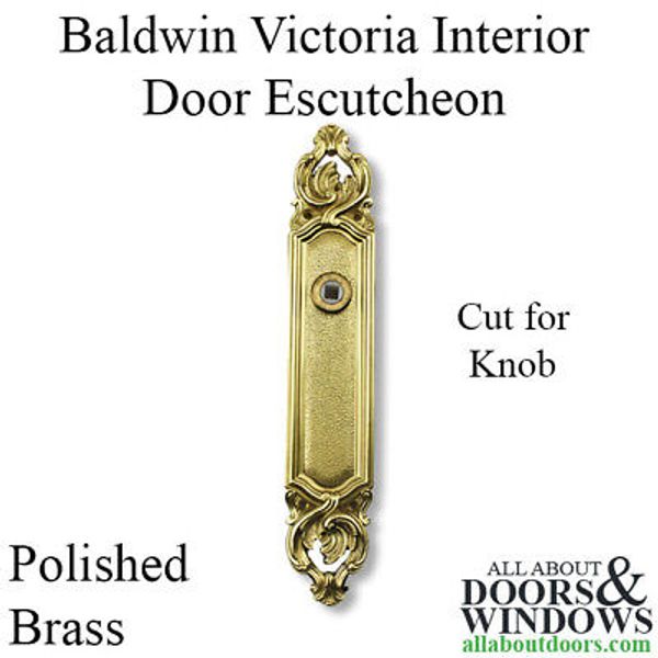 Baldwin Victoria Back Plate 6993 Interior Escutcheon Plate Solid Brass Plate