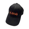 Def Leppard Baseball Cap Text Band Logo Official Black One Size