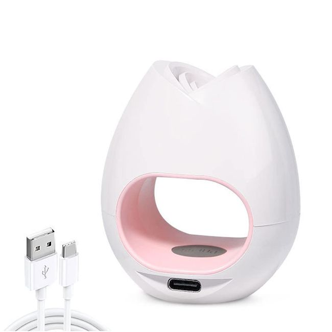 UV LED Nail Lamp Mini White USB Gel Nail Lamp 16W Portable Rose Shape Nail Dryer Gel Nail Polish Manicure Nail Art Tools Accessories(Button Model)