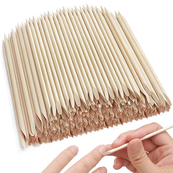 Orange Sticks for Nails, 200pcs 4.5 inch Wooden Cuticle Pusher Sticks Orange Wood Stick Nails for Manicure & Pedicure Nail Wooden Sticks Remover Manicure Pedicure Tool