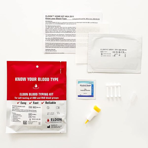 Original Home Blood Typing Kit - New Package + Improved Lancet (1 kit)