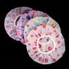 Shower Cap Set, 5 Piece Thickened Elastic Reusable Printed Design, Adjustable Bathroom Accessories