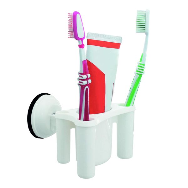Euro Trail Toothbrush Holder with Suction Cup (White)