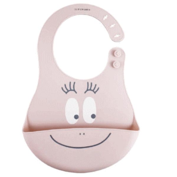 Barbapapa For Baby BPU-1602 Silicone Bib Bib Cute Baby Baby Shower Gift Pink