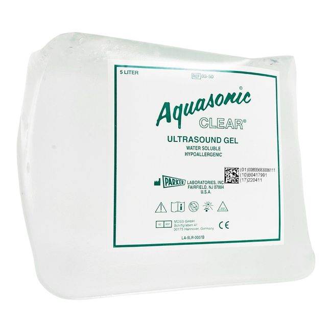 Aquasonic Clear Ultrasound Gel, Transmission, 5 Liter Jar, 1 Each