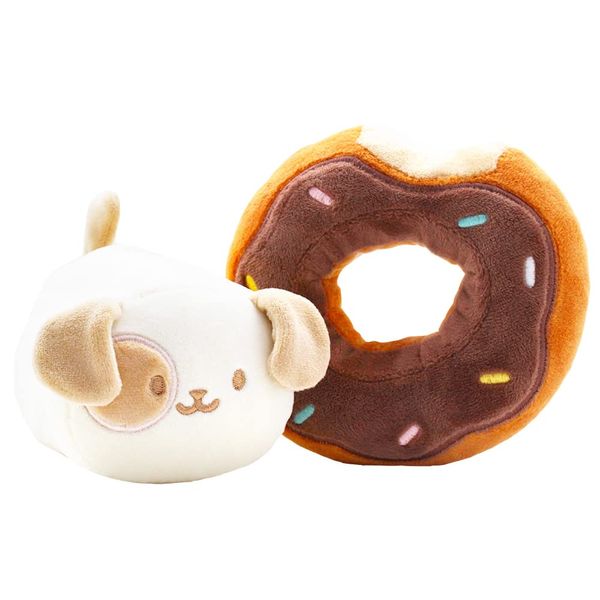 Anirollz Stuffed Animal Plush Toy – 6" Small Donut Doll |Soft, Squishy, Warm, Cute, Comfort, Safe | Birthday Pillow with Kawaii Puppy Dog in Chocolate Donut Puppiroll