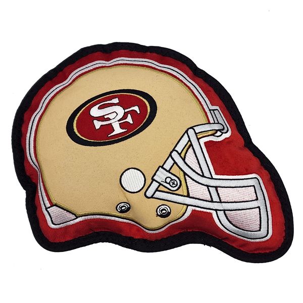 The 1st Ever Tough but Smooth Dog Toy NFL SAN Francisco 49ERS Football Helmet Tough Pet Toy. A Premium Quality Doggie Toy with Built-in Squeaker. Sports Fans Favorite Chew Toy