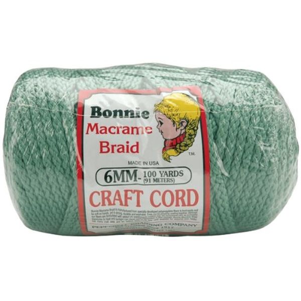 Pepperell Bonnie Macrame Craft Cord 6mmX100yd, Sage