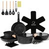 23PCS Ceramic Nonstick Cookware Set, Nonstick Detachable Handle Ceramic Cookware