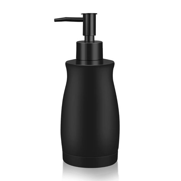 GLUBEE Hand Soap Dispenser, Refill Bottle, 304 Stainless Steel, Stylish, Dispenser, Shampoo Bottle, Dishwashing Detergent, Suitable for Bathrooms, Kitchens, Washrooms, etc. (Black)