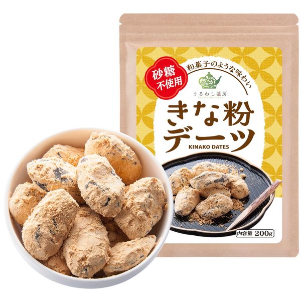 Uruwashi Sabo Kinako Dates [Intestinal Diet] Dates, Kinako, Sugar-free, Dried Fruits, Japanese Sweets, Made in Japan, Additive-free, Pesticide-free, Seedless, Superfood (1 Bag)