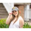 Funky Junque Womens Baseball Cap Distressed Vintage Unconstructed Embroidered Patch Hat (Blessed w/Sunflower - Black)