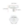 KUMGROT 4 Pcs RV Window Vent Knob Plastics Round Ventilation Knobs with Screws, 2.12"x1.33" White