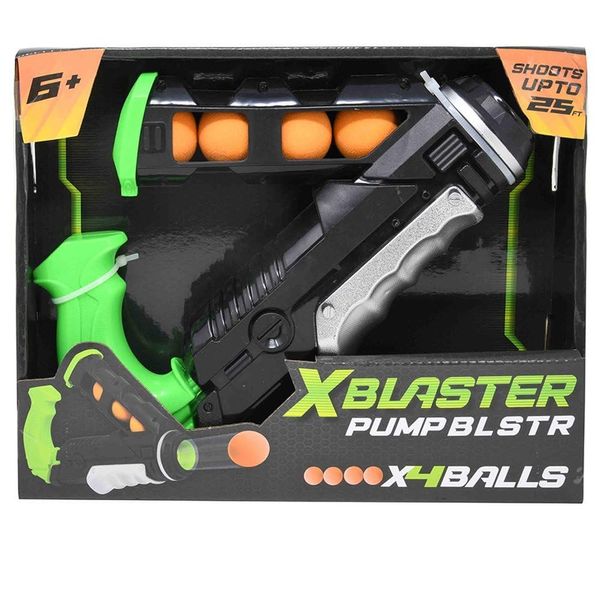 XBlaster Pump Blaster with 4 Foam Balls – Shoots Up to 25 ft
