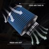 3" 76mm Dry Air Filter Cold Air Intake Cone Replacement High Flow Inlet BLUE