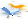 ELBLUVF 925 Sterling Silver Round Dot Ball Stud Earrings Tiny Dot Earrings