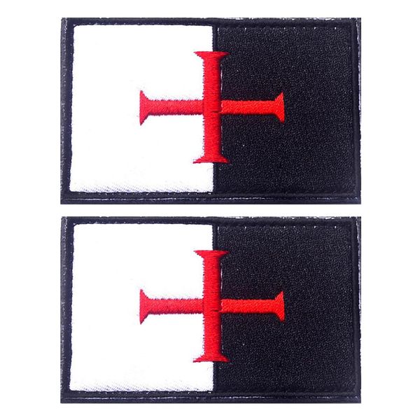 EmWoot 2PCS Teutonic Knights Patches Knight Patch Knights Embroidered Morale Patch Hook and Loop