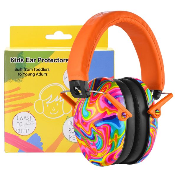 PROHEAR 032 Kids Ear Protection - Noise Cancelling Headphones Ear Muffs for Autism, Toddlers, Children - Orange