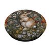 Rabbit in a William Morris Style Flower Garden PopSockets Adhesive PopGrip