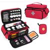 Medicine Storage Bag Empty, Lockable Pill Bottle Organizer with Portable Zippere