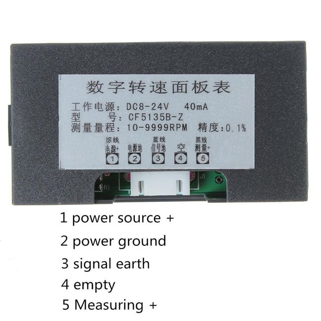 Led Tachometer Rpm Speed Meter+hall Switch Proximity Switch Sensor Measure