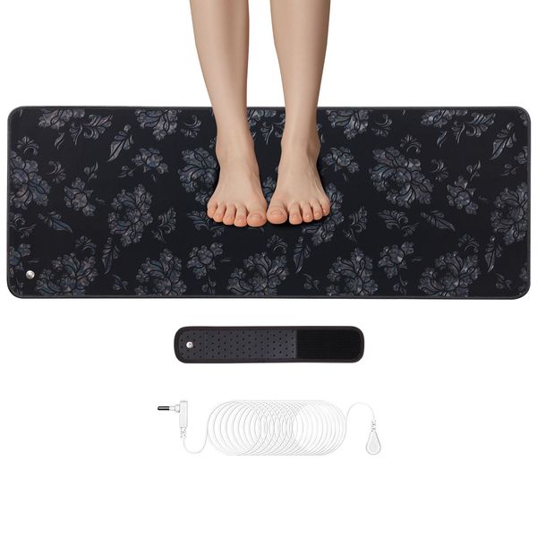 Grounding Mat,for Foot Therapy, Universal Grounding Sleep Mat,Grounding Yoga Mat,Improve Energy,Sleep Assist and Helps with Anxiety,Wear Grounded Wrist Strap