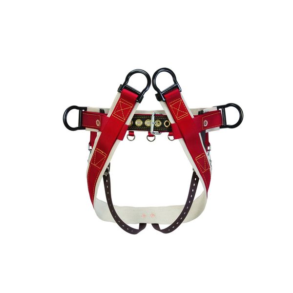 Weaver Leather WLC 130 Saddle with Heavy Duty Coated Webbing Leg Straps, Medium, Red/White