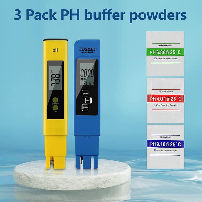 PH Meter, TDS PPM Meter, Soil PH Tester, PH/EC Digital Kit, 3 Pack