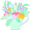 Sizzix Thinlits Die Set 10PK Tea Time by Olivia Rose, 665806, Multicolor, One Size