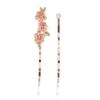 Cast 3 Row Epoxy Flower Set Hairpin Pink Gold