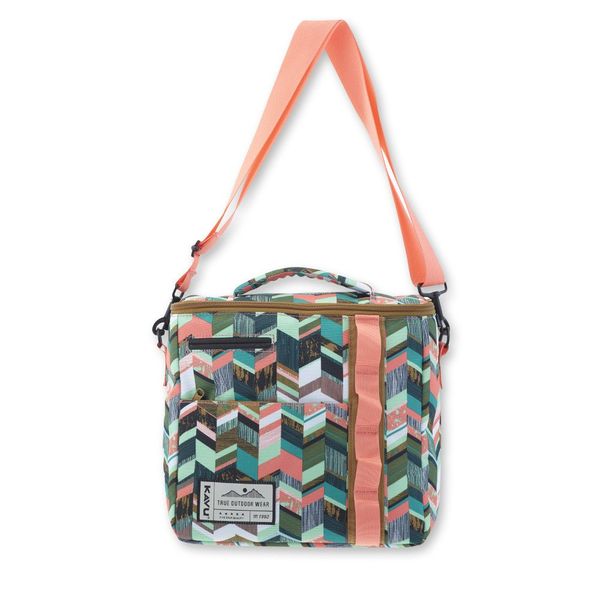 KAVU Snack Sack Crossbody Cooler Bag, Coastal Blocks