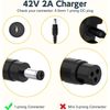 42V 2A Adapter Charger for 36V Battery Evolve GTX Edition, Evolve Generation 2