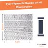 SuperFOIL Pipe Insulation 80mm x 7.5m - Pipe and Duct Lagging Foil Wrap