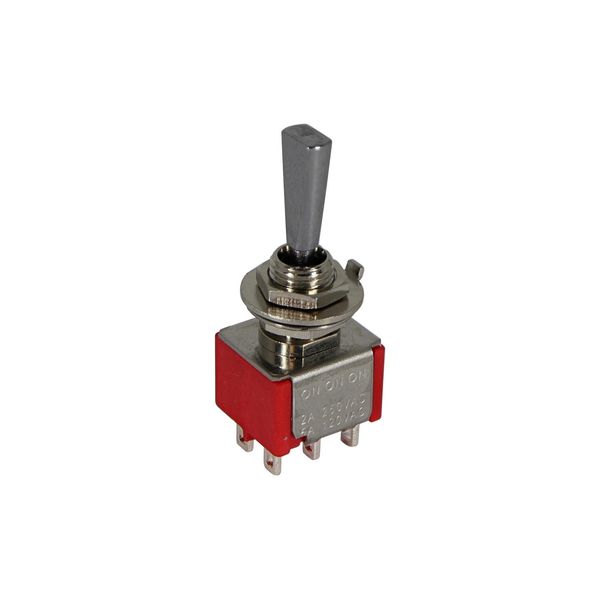 Mini Flat Paddle Toggle Switch 3-way On-On-On Chrome