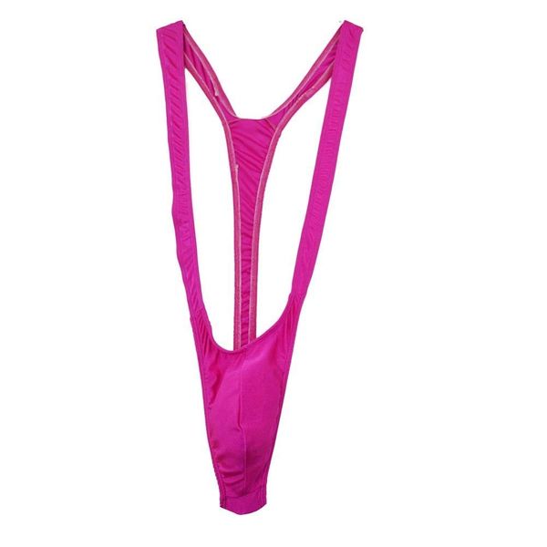 Creamlin Einstellbare Herren Borat Style V Sling Stretch Sexy Unterwäsche Straps Body Strap Thongs Bodysuit (Rose)