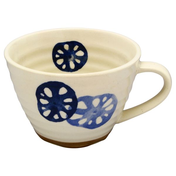 Mino Ware 131-0114 Soup Cup, Lotus Root