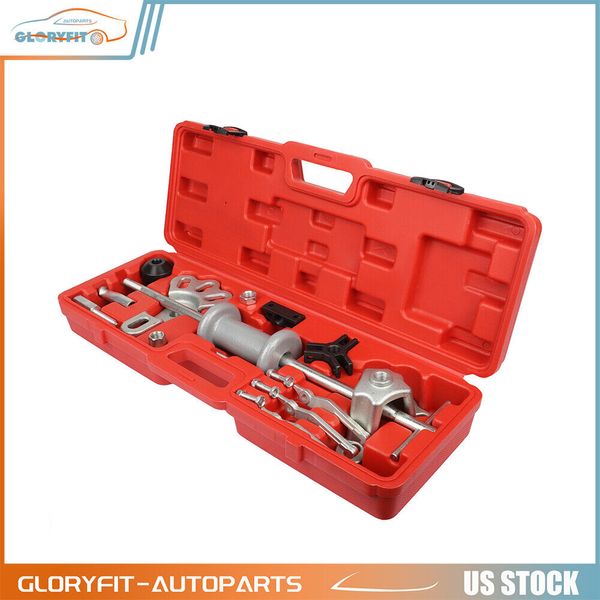 17PCS Slide Hammer Dent Puller Tool Kit Wrench Adapter Axle Bearing Hub Auto Kit