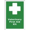 Veterinary First Aid Kit self-adhesive sign - 20 x 15 cm