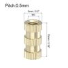 uxcell Insert Nuts with Knobs 30pcs M3 x 10mm (L) x 5mm(OD) Thread Print Brass Nuts Female Thread Inserts Brass Heat Set Inserts Embedded Nuts