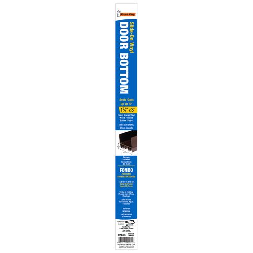 Frost King B79/36H Vinyl Slide-On Door Bottom for Metal and Wood Doors, 1-3/4 x 36", Brown
