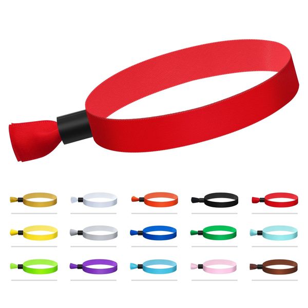 100 Pcs Cloth Event Wristband, Disposable Wristbands for Events, Colored Wristbands Events,for Lightweight Concert,Club Entrance Wrist Strap Party Wristband Event (Color : Red)