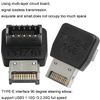 LUORNG Computer Motherboard USB3.1 Type-E Interface 90-Degree Right Angle Bent Head with Shell PH74B Right Angle Bent Head USB E Adapter for Computer Motherboard