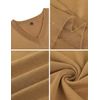 iClosam Herren Pullunder V-Ausschnitt Comfort Fit Baumwoll Strickweste