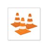 CafePress Traffic Cones Sticker Square Bumper Sticker Car Decal