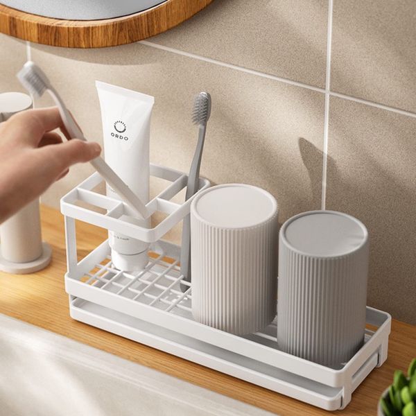 Toothbrush Stand, Toothbrush Stand, Toothbrush Stand, Electric Toothbrush Stand, Status Product, Toothbrush Holder, Bathroom, Storage (White)