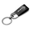 Dodge SRT Hellcat Black Leather Strap Chrome Metal Key Chain