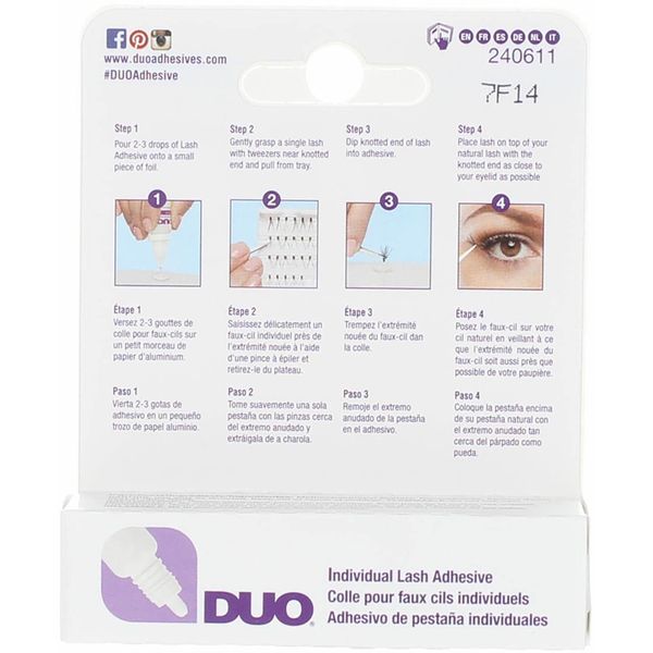 Duo Eyelash Individual Adhesive Clear 0.25 Ounce (7ml) (2 Pack)
