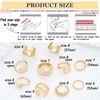 FloralGrace 10 Piece Gold Ring Set for Women, 18K Gold Plated Chunky Stackable Rings, Statement Stack Women's Ring Pack